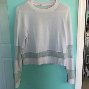 Netted long sleeve top